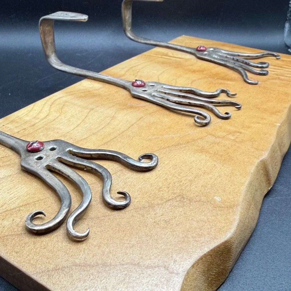 2013 Graham Schodda Spaghetti Heads Handcrafted Upcycled Fork Figure Wall Hook
